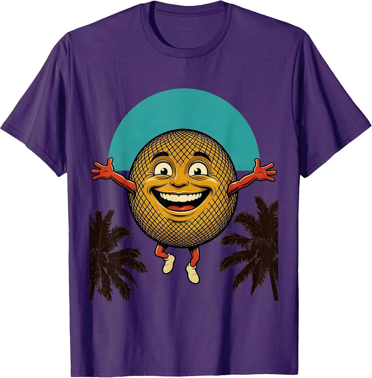 Men's Filipino Fisherman Casting Net Tropical Sunrise T-Shirt - Purple