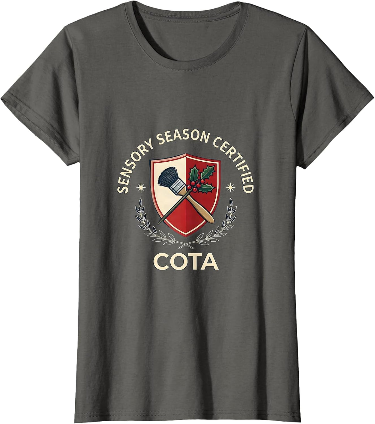 Women's Sensory Season Certified, COTA Occupational Therapist T-Shirt - Asphalt Grey
