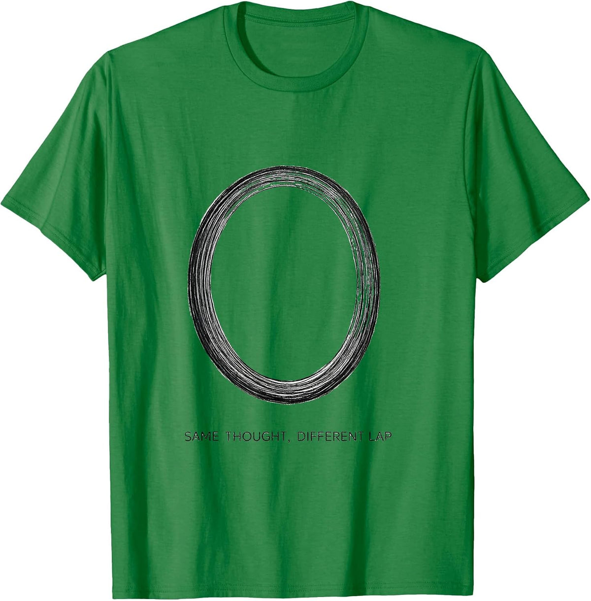 Men's Same Thought Different Lap Minimalist Mental Health T-Shirt - Kelly Green