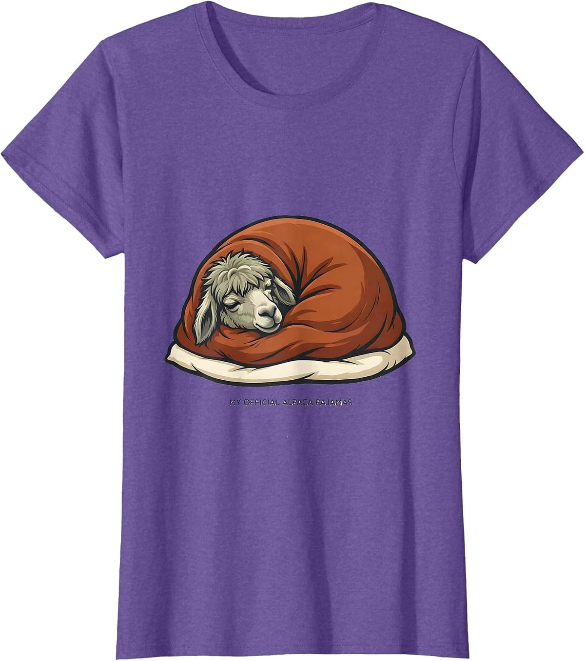 My Official Alpaca Pajamas Cute Alpaca Lover Sleepwear Gift T-Shirt - Purple Heather