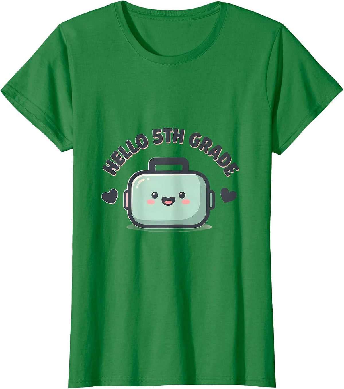 Hello 5th Grade Cute Kawaii Back To School 5th Grade Team T-Shirt - Kelly Green