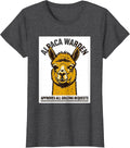 Women's Alpaca Warden — Approves All Grazing Requests Funny T-Shirt - Dark Heather Grey