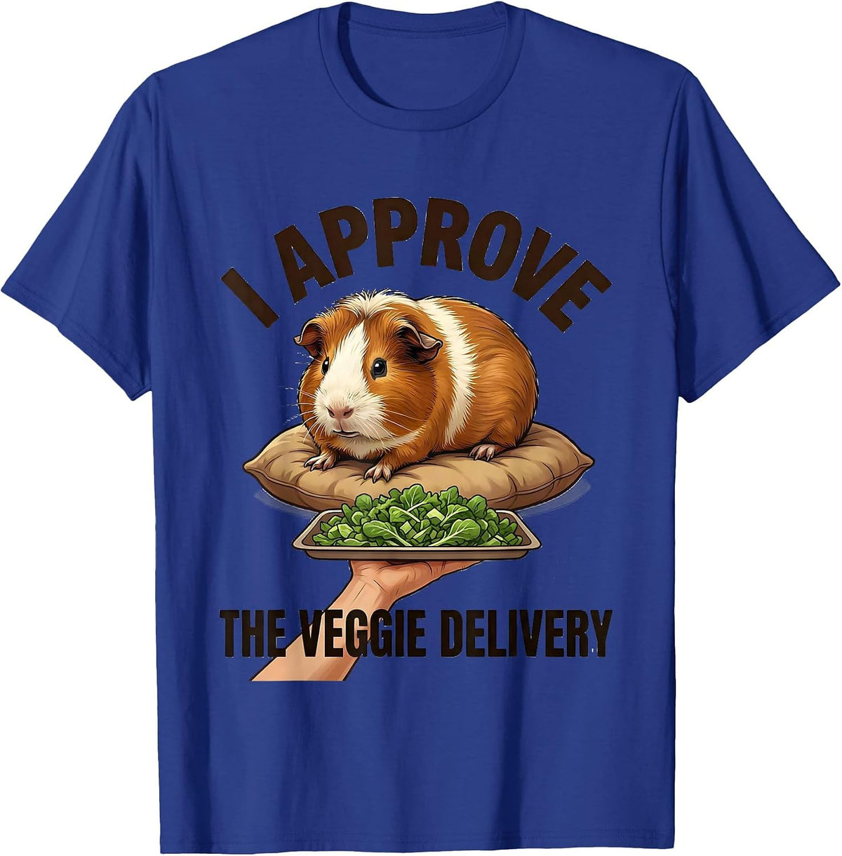 Men's I Approve The Veggie Delivery Funny Guinea Pig Pet Lover T-Shirt - Royal Blue