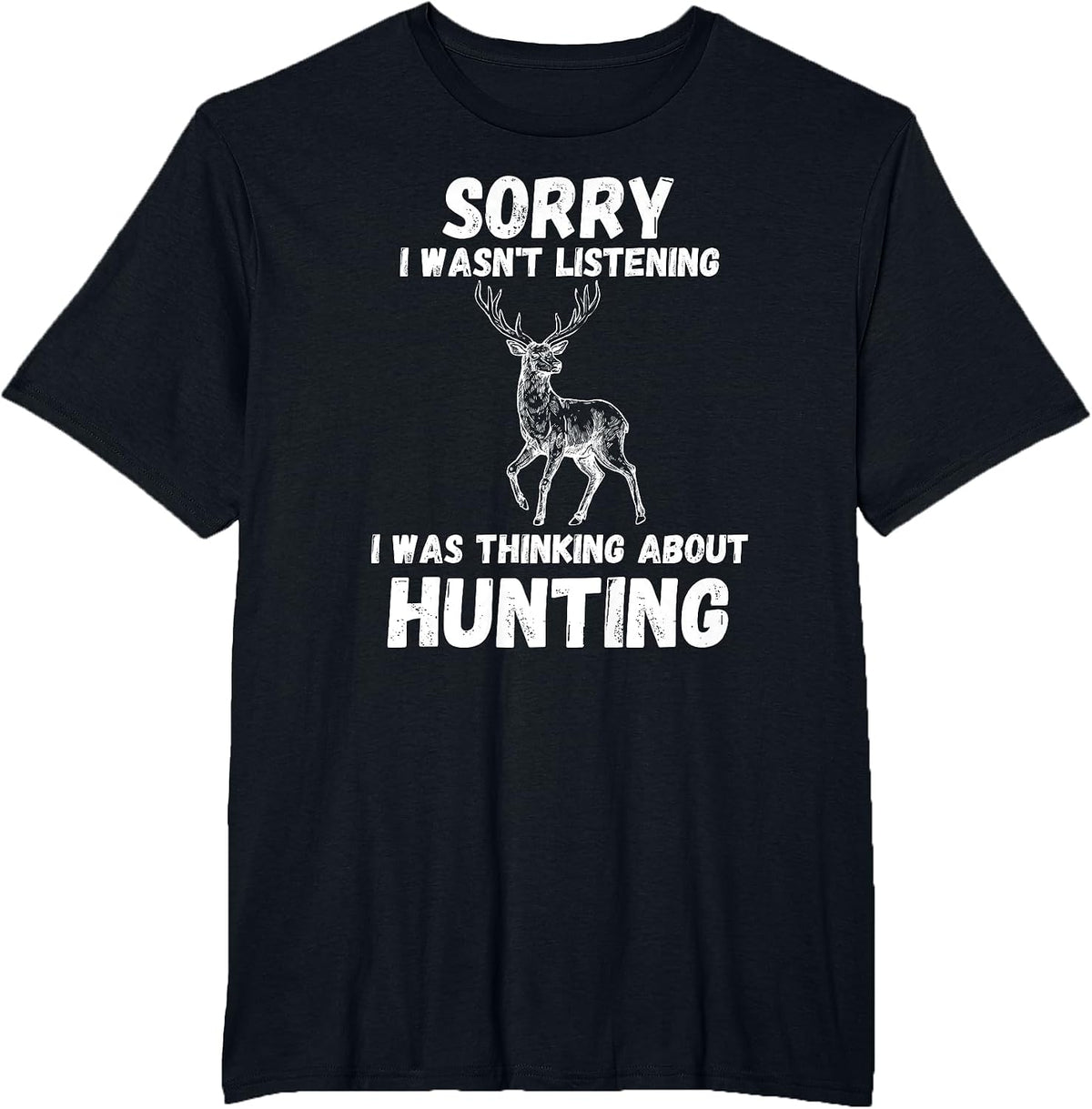Funny Deer Hunting Hunter Rifle Bow Deer Hunters Game Buck T-Shirt - Black