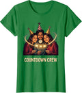 Women's Countdown Crew Whimsical Party Novelty New Years Eve T-Shirt - Kelly Green