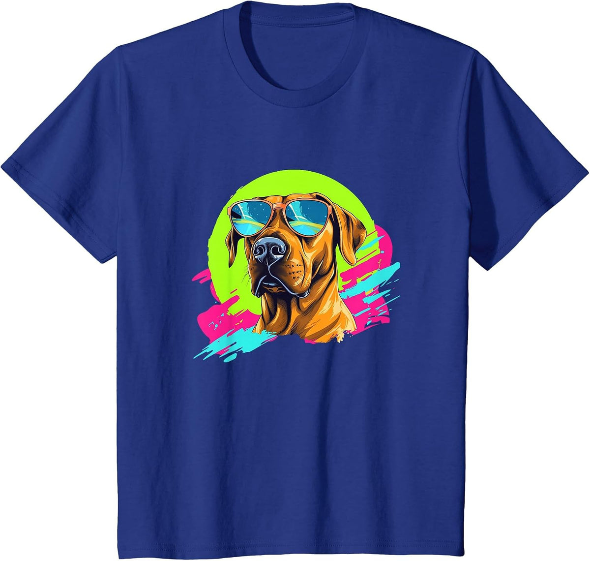 Funny Retro Vintage 80s Rhodesian Ridgeback Ridgie Lover T-Shirt - Royal Blue