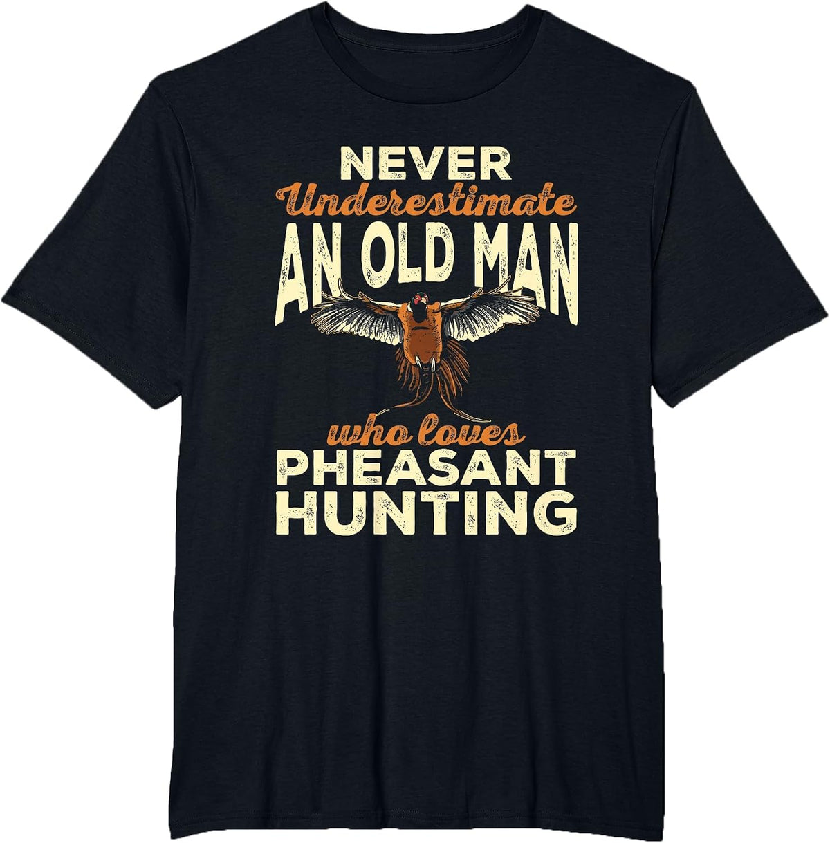 Pheasant Hunting Upland Bird Hunting T-Shirt - Black