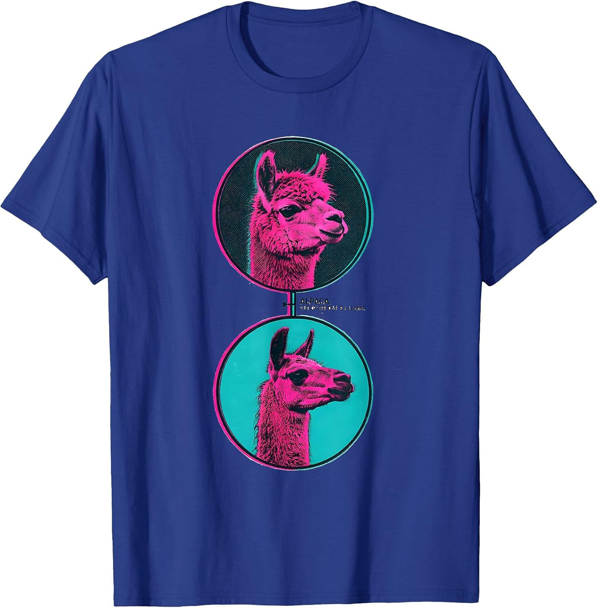 Alpaca The Other One's A Llama Funny Alpaca Lover Men Humor T-Shirt - Royal Blue