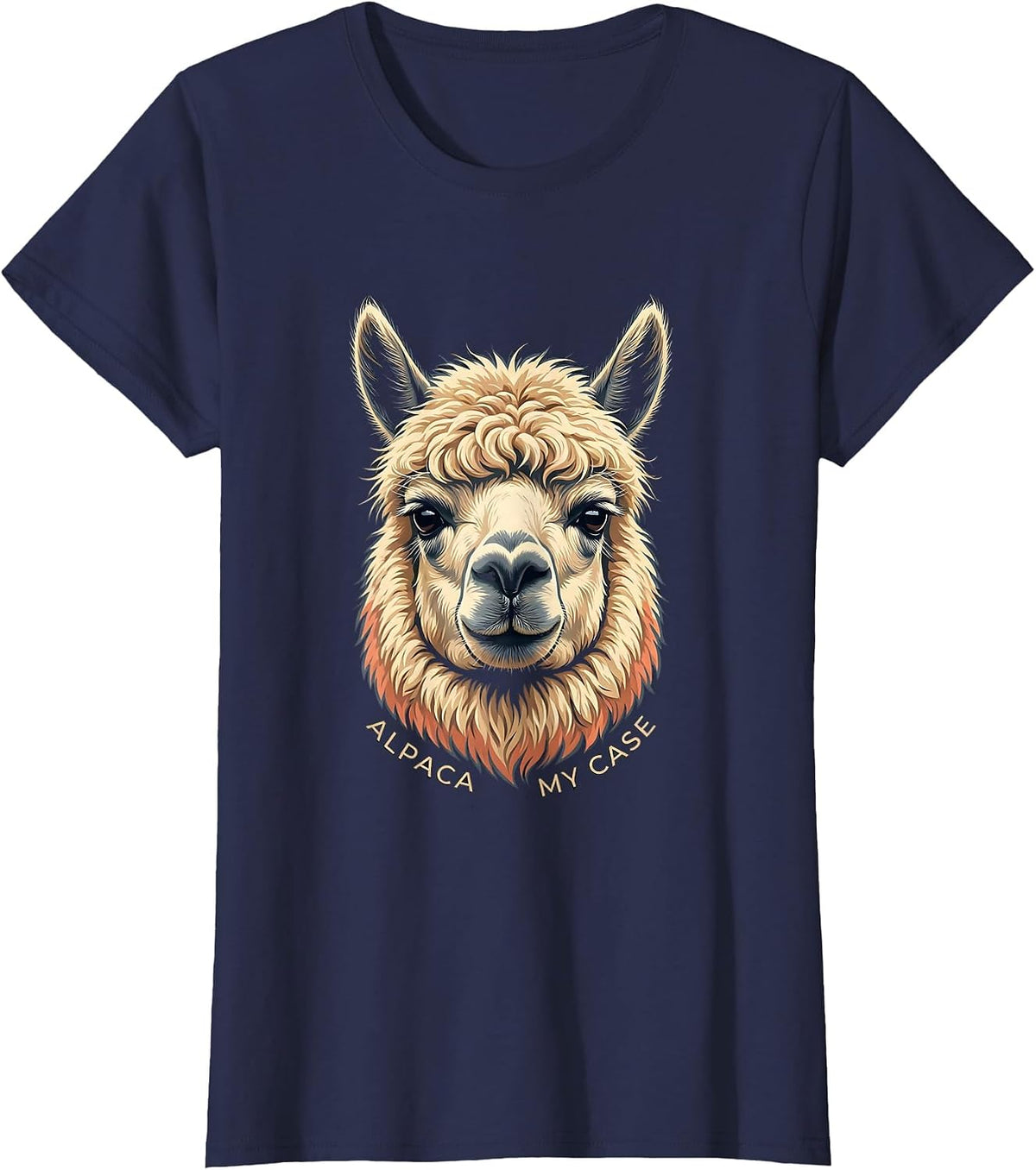Women's Alpaca My Case Funny Alpaca Lover Humor Men T-Shirt - Navy Blue