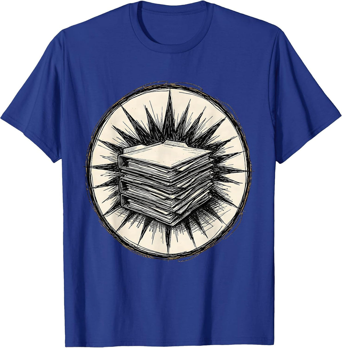 SPED Teacher IEP Folders Star Burst Graphic T-Shirt - Royal Blue