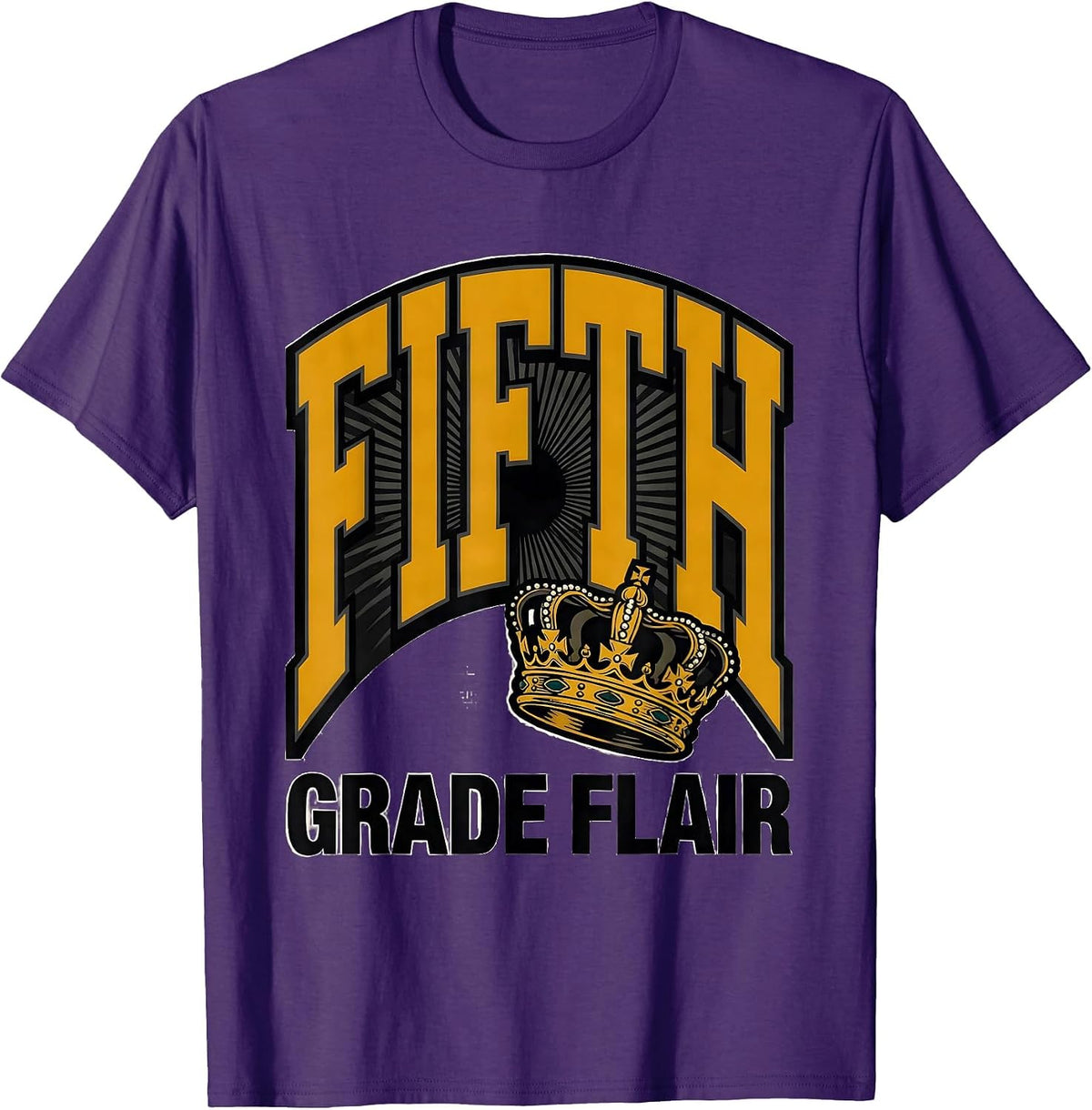 Fifth Grade Flair Retro Fifth Grade Back To School 5th Grade T-Shirt - Purple