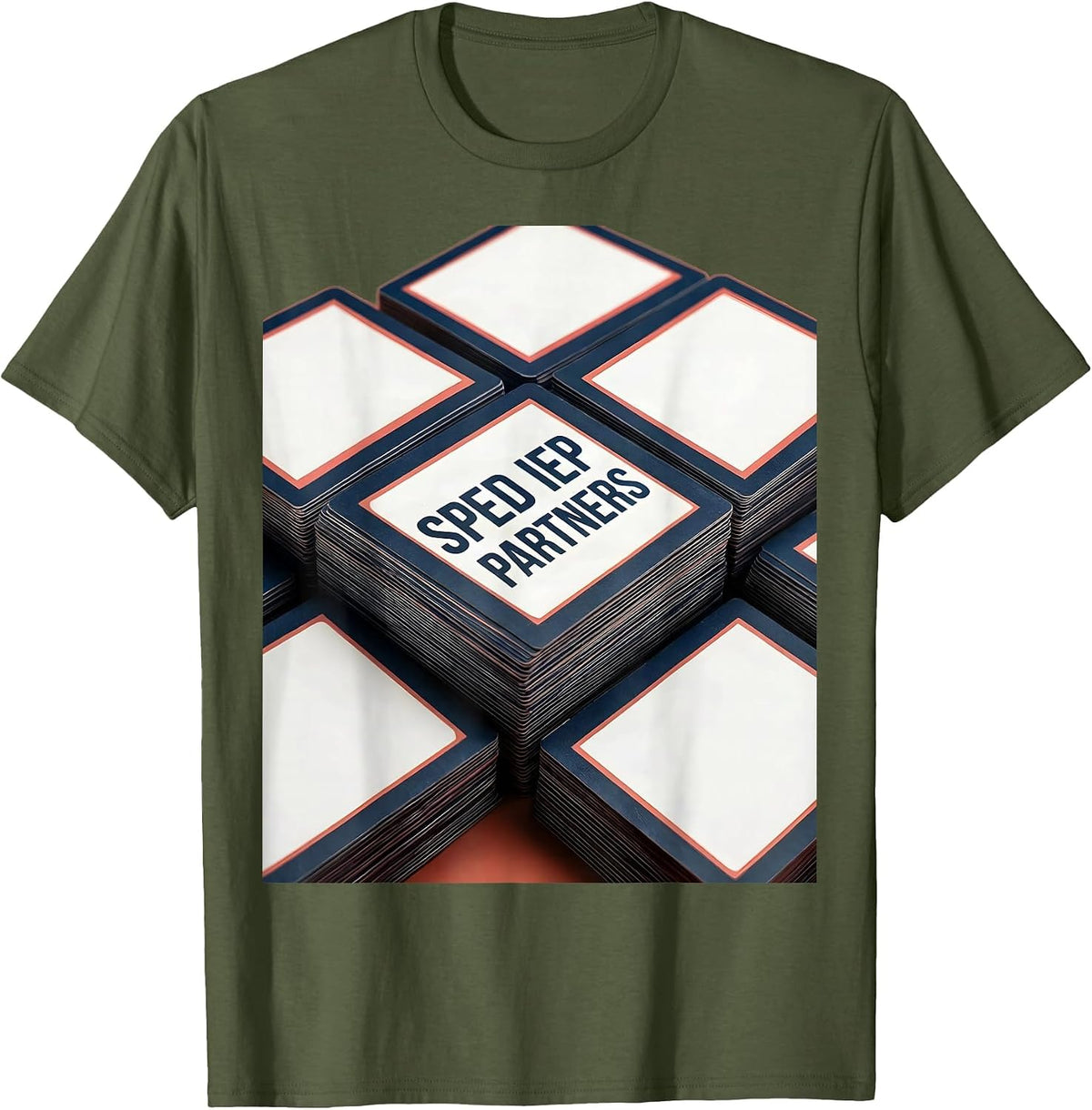Men's SPED IEP Partners Minimalist Special Education Teacher T-Shirt - Olive Green