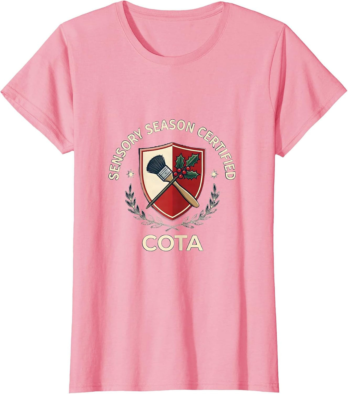 Women's Sensory Season Certified, COTA Occupational Therapist T-Shirt - Pink