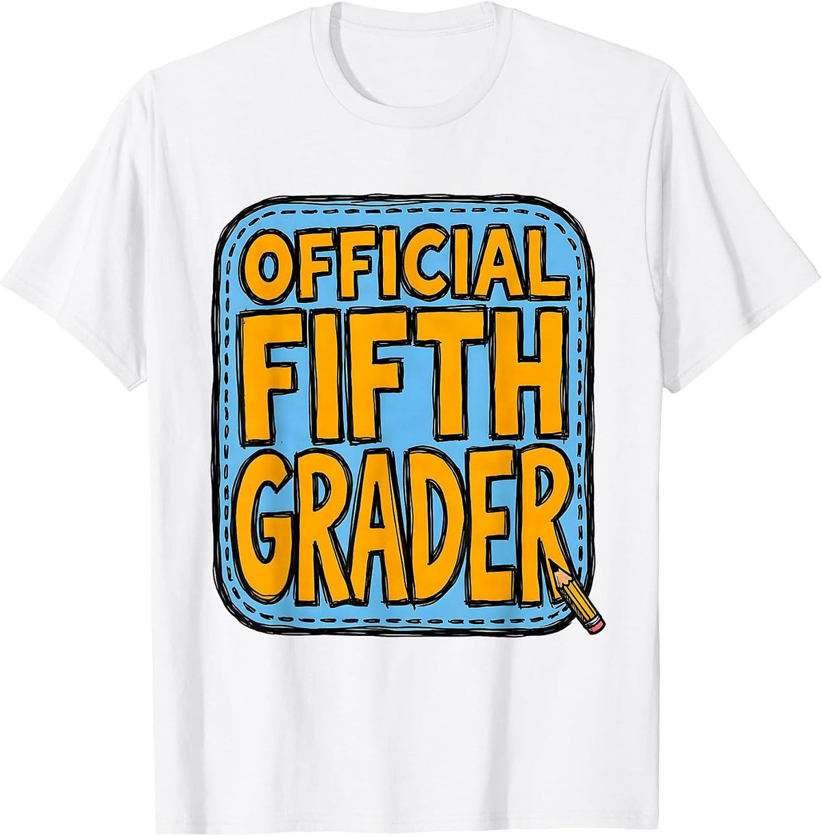 Men's Official Fifth Grader Back To School Kids Teacher First Day T-Shirt - White