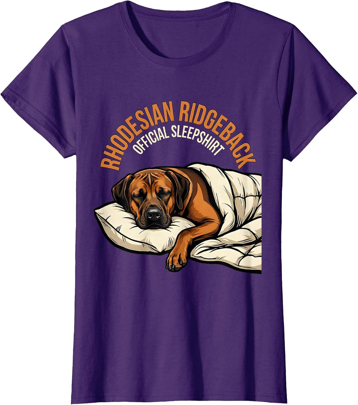 Women's Rhodesian Ridgeback Official Sleepshirt Pajamas Nightgown T-Shirt - Purple