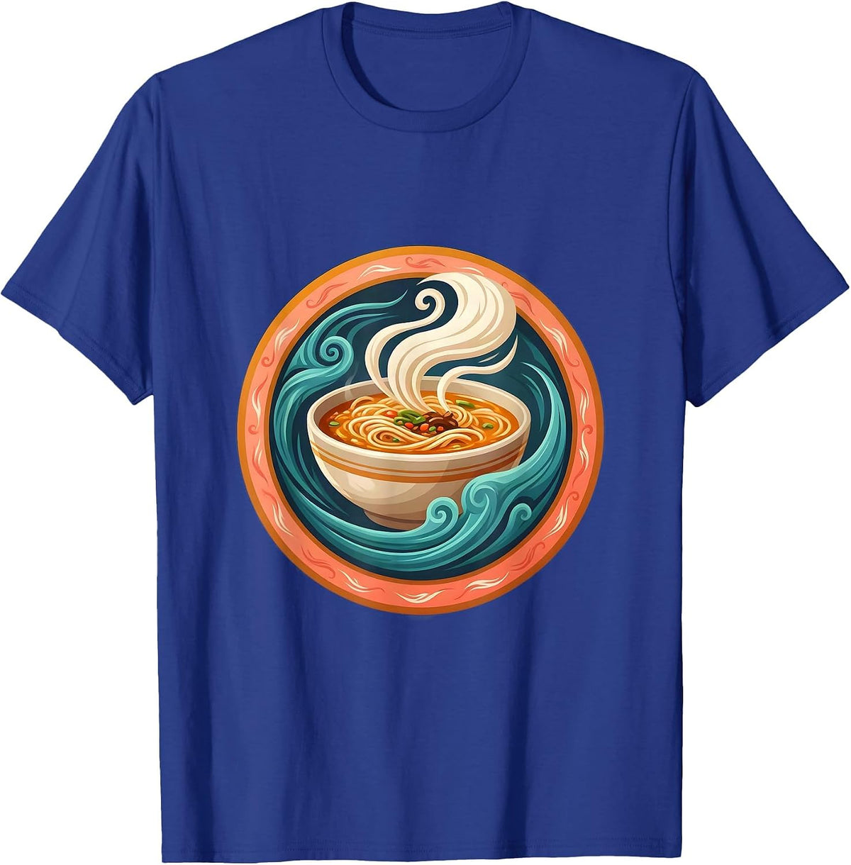 Men's Breezy Bowl Steaming Ramen Illustration T-Shirt - Royal Blue
