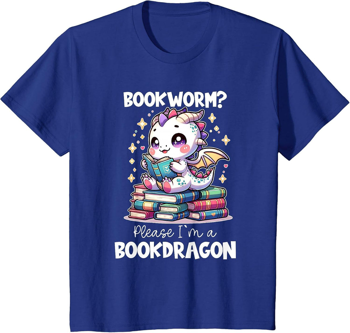 I am the Book Dragon Bookworm Reading Book Lover T-Shirt - Royal Blue