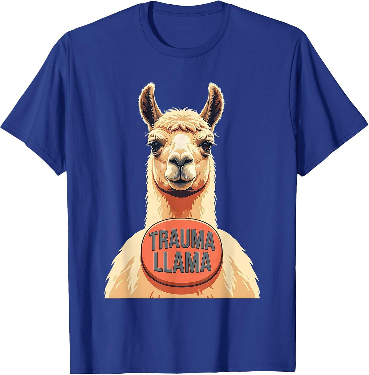 Men's Trauma Llama Funny Llama Alpaca Lover Gift Novelty Animal T-Shirt - Royal Blue