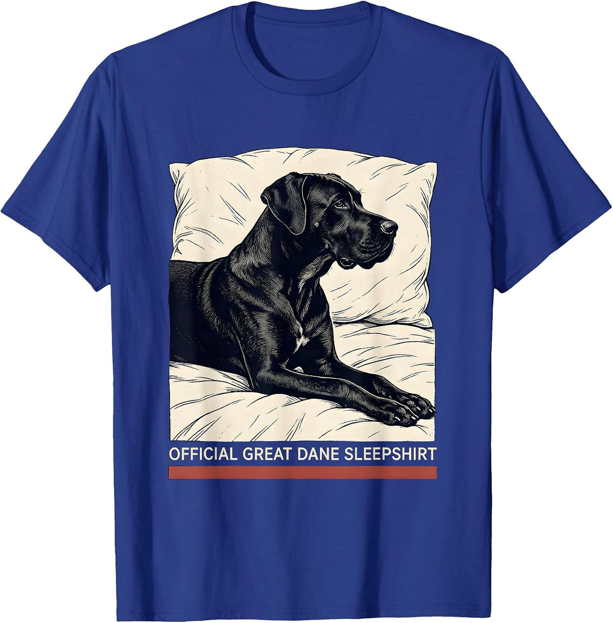 Official Great Dane Sleepshirt Cute Dog Owner Pajamas T-Shirt - Royal Blue
