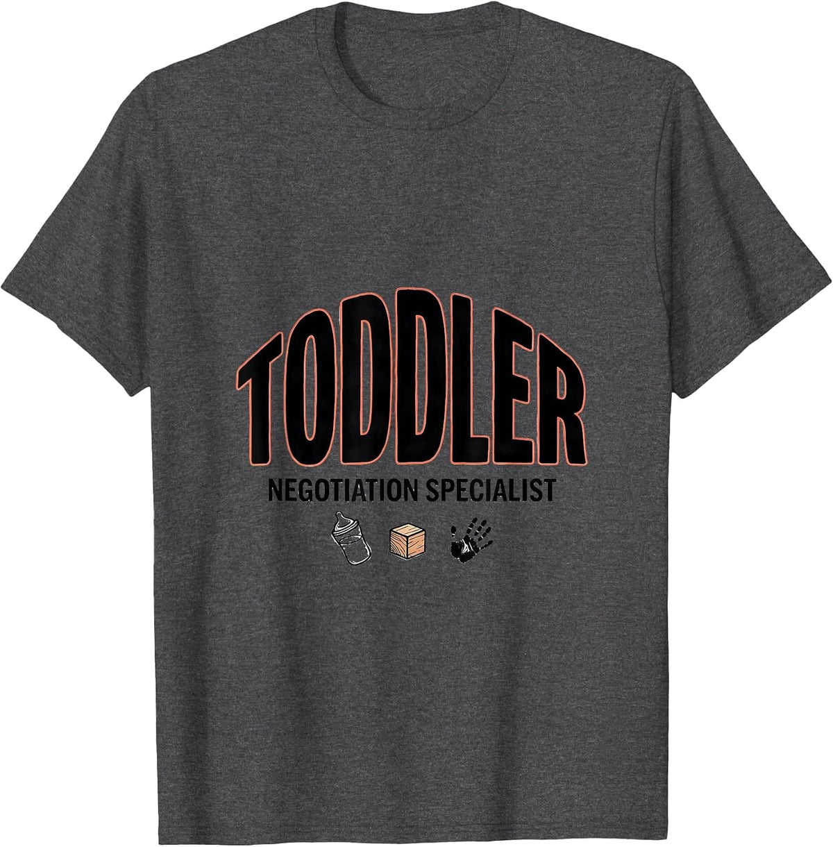 Men's Toddler Negotiation Specialist Funny Daycare Provider T-Shirt - Dark Heather Grey