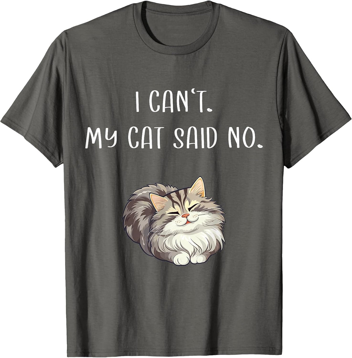 Siberian Kitten Sayings Owner for Sale Siberian Forest Cat T-Shirt - Asphalt Grey