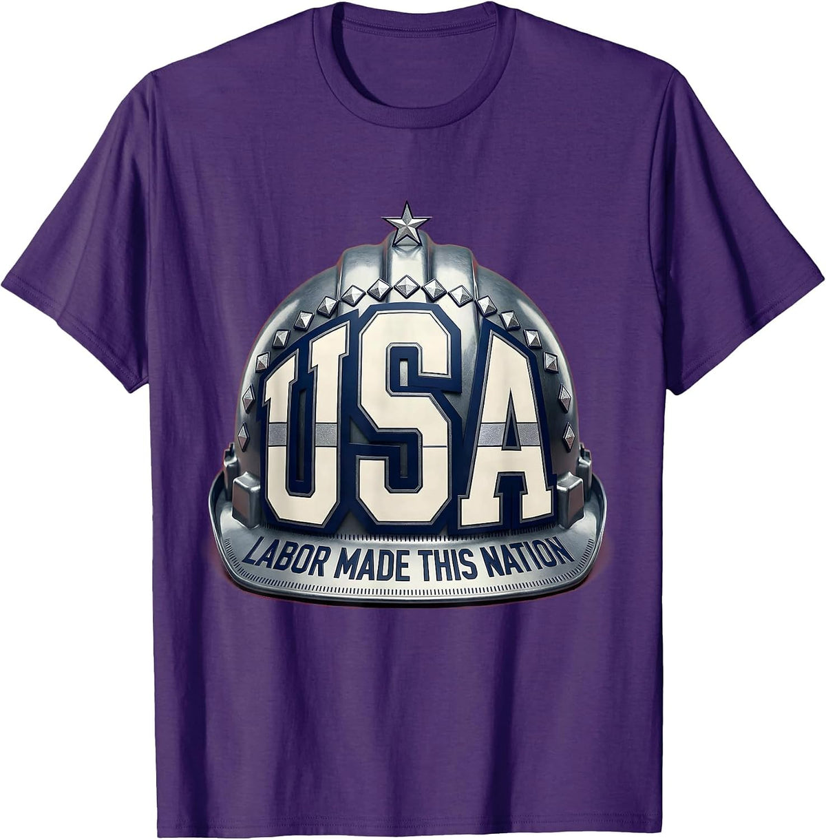 Labor Made This Nation Stars Stripes Pride T-Shirt - Purple