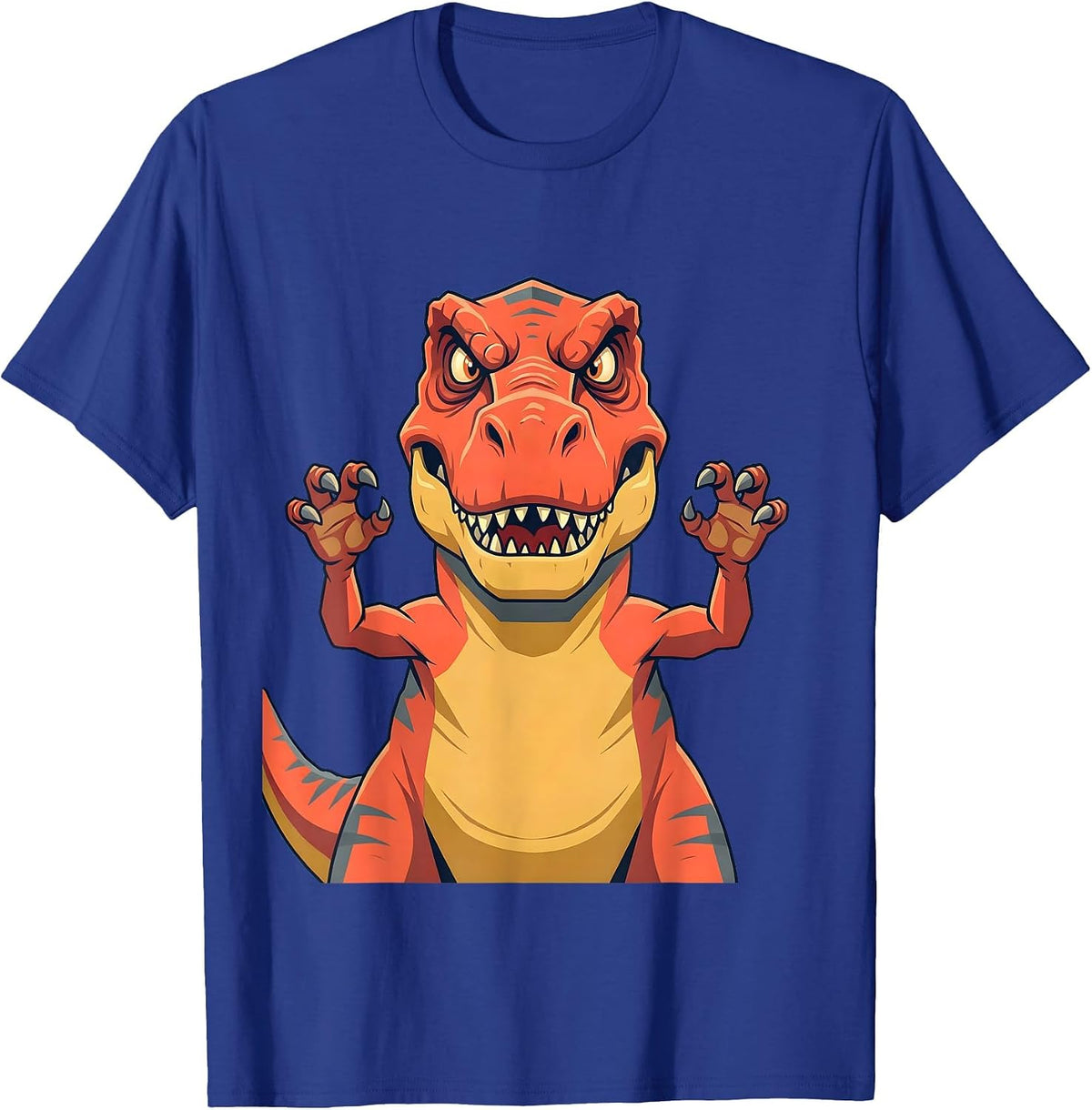 Funny T-Rex Arms Too Short To Clap Dinosaur T-Shirt - Royal Blue