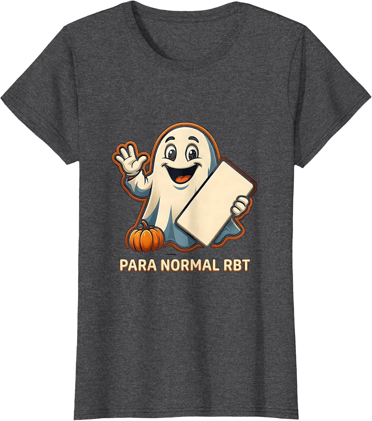 Women's Para Normal RBT Ghost Halloween Paraeducator Sped Teacher T-Shirt - Dark Heather Grey