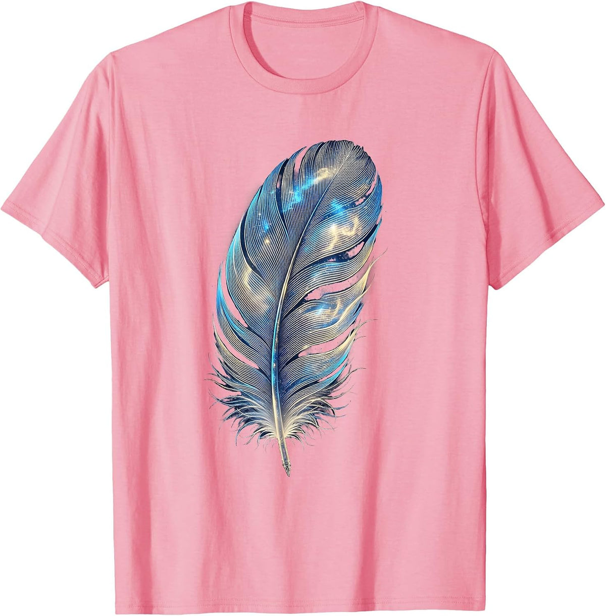 Men's Dyslexia Awareness Feather Illustration T-Shirt - Pink