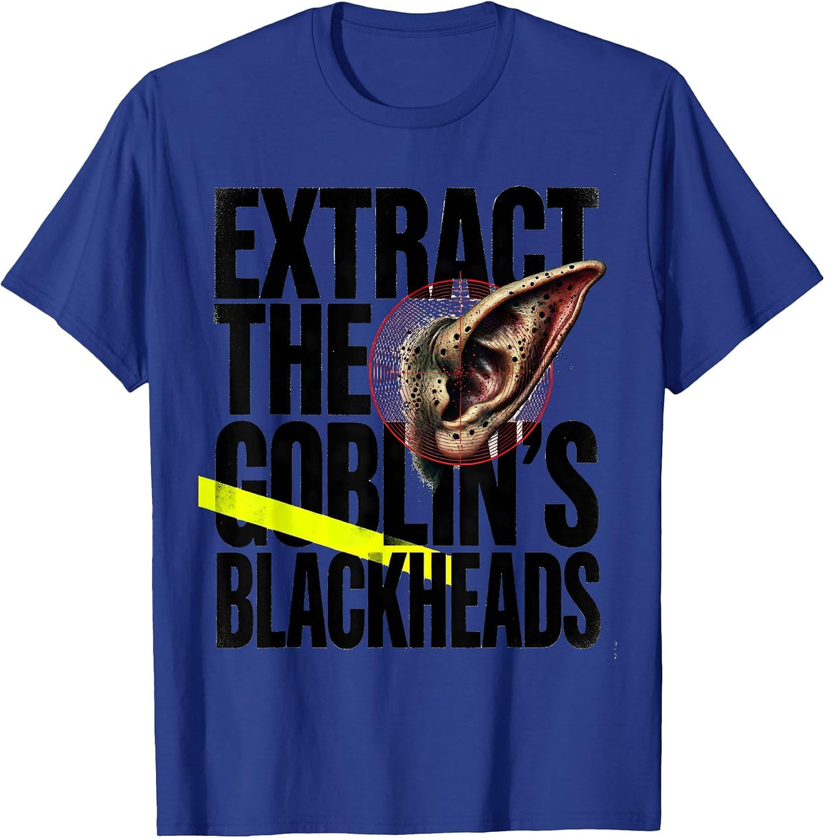 Men's Extract The Goblin's Blackheads Funny Dermatology Halloween T-Shirt - Royal Blue