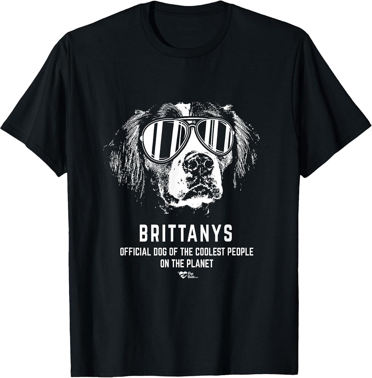 Brittany Spaniel Official Dog of the Coolest Lovers T-Shirt - Black