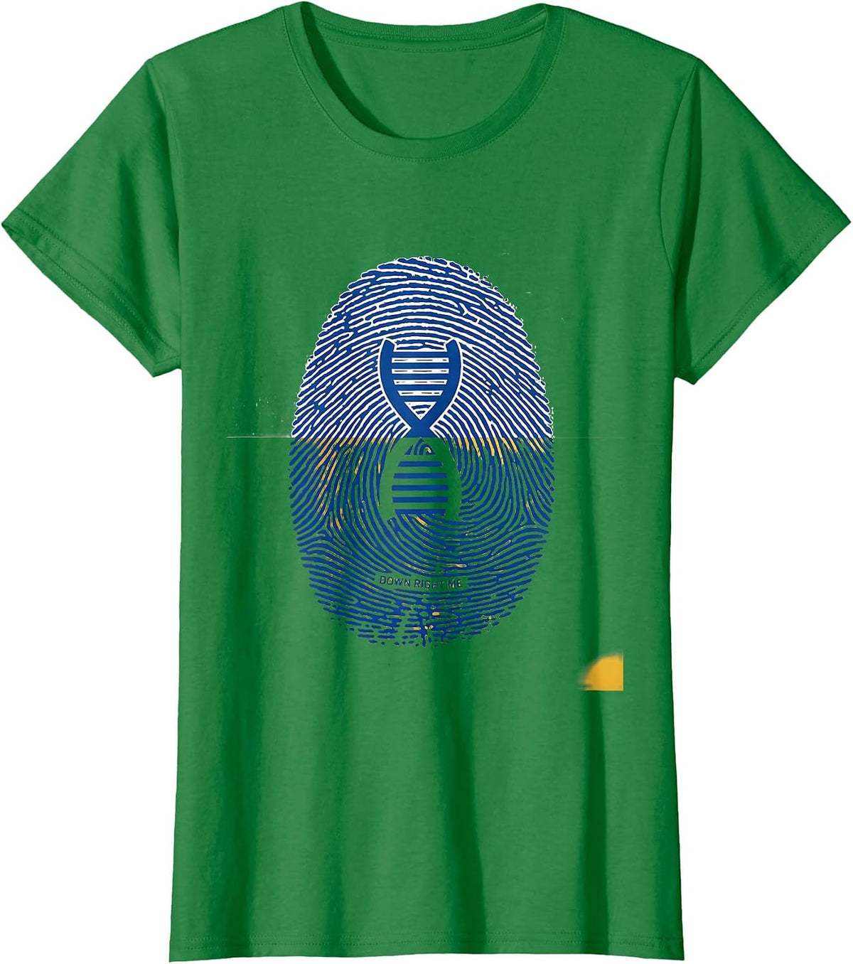 Women's Down Right Me Geometric Down Syndrome Awareness Family T-Shirt - Kelly Green