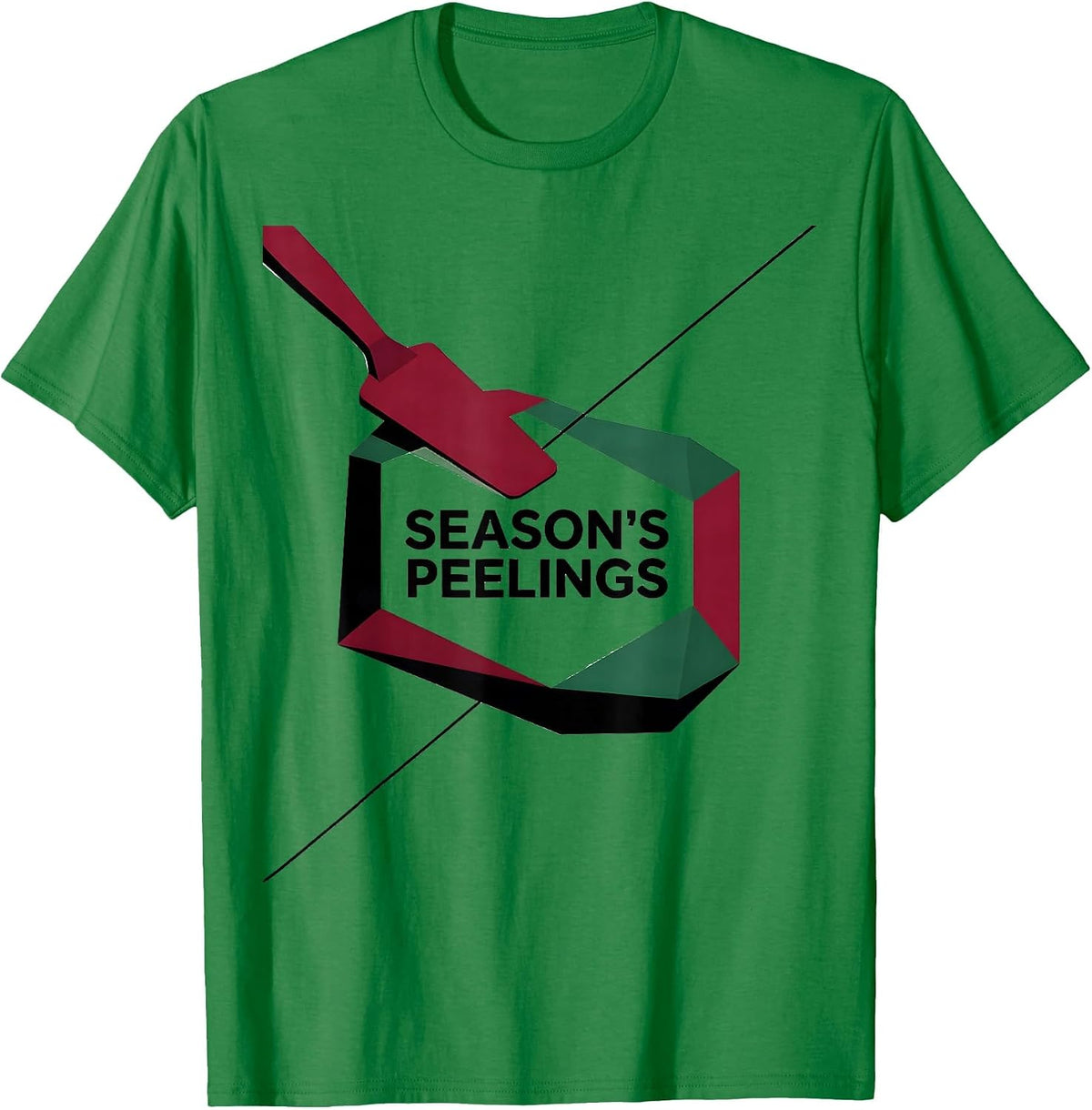 Men's Season's Peelings Editorial Conceptual Esthetician T-Shirt - Kelly Green
