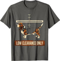 Low Clearance Only Funny Basset Hound Dog Breed Humor T-Shirt - Asphalt Grey