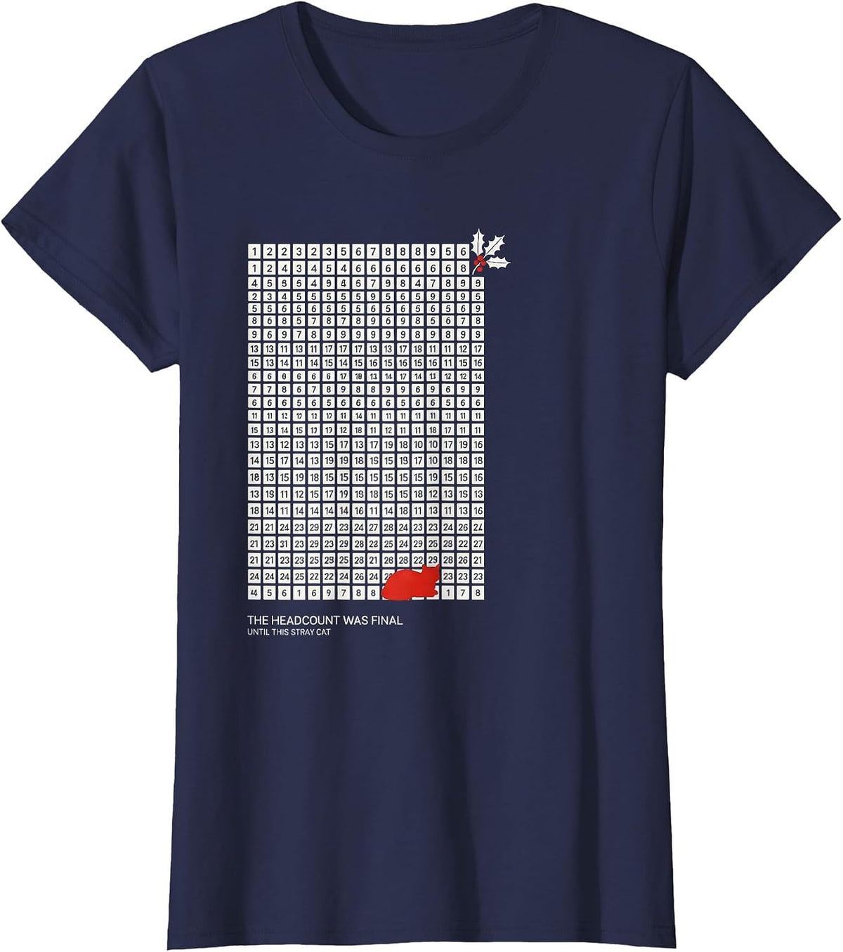 Women's The Headcount Was Final Until This Stray Cat Funny T-Shirt - Navy Blue