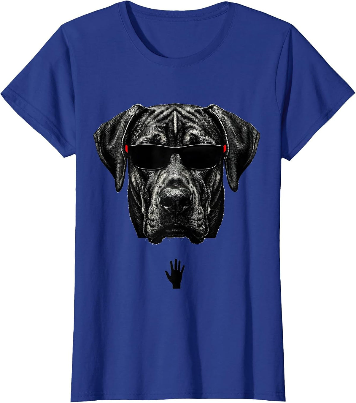 Women's Rhodesian Ridgeback Sunglasses Dog Breed Portrait Humor T-Shirt - Royal Blue