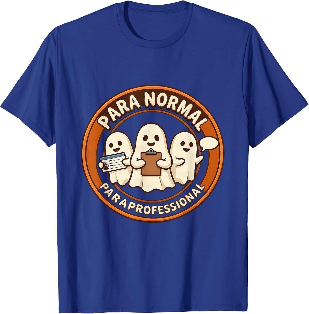 Men's Para Normal Paraprofessional Ghost Sped Teacher Aide T-Shirt - Royal Blue
