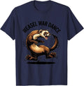 Weasel War Dance Cartoon Ferret Lover Funny Gift T-Shirt - Navy Blue