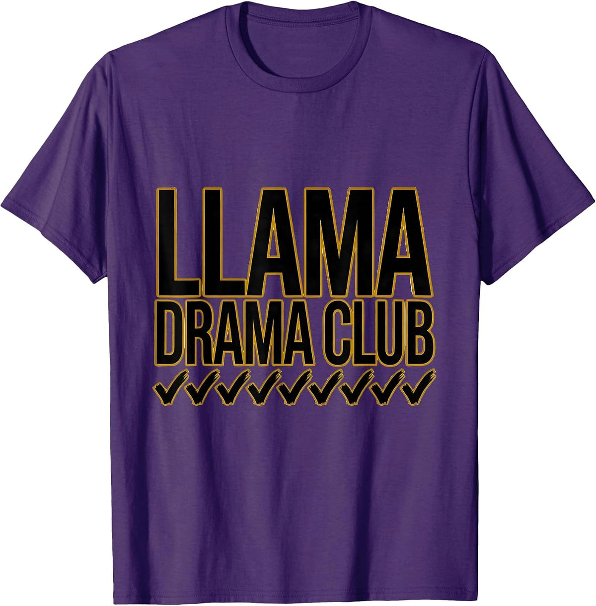 Men's Llama Drama Club Funny Llama Lover Gift T-Shirt - Purple