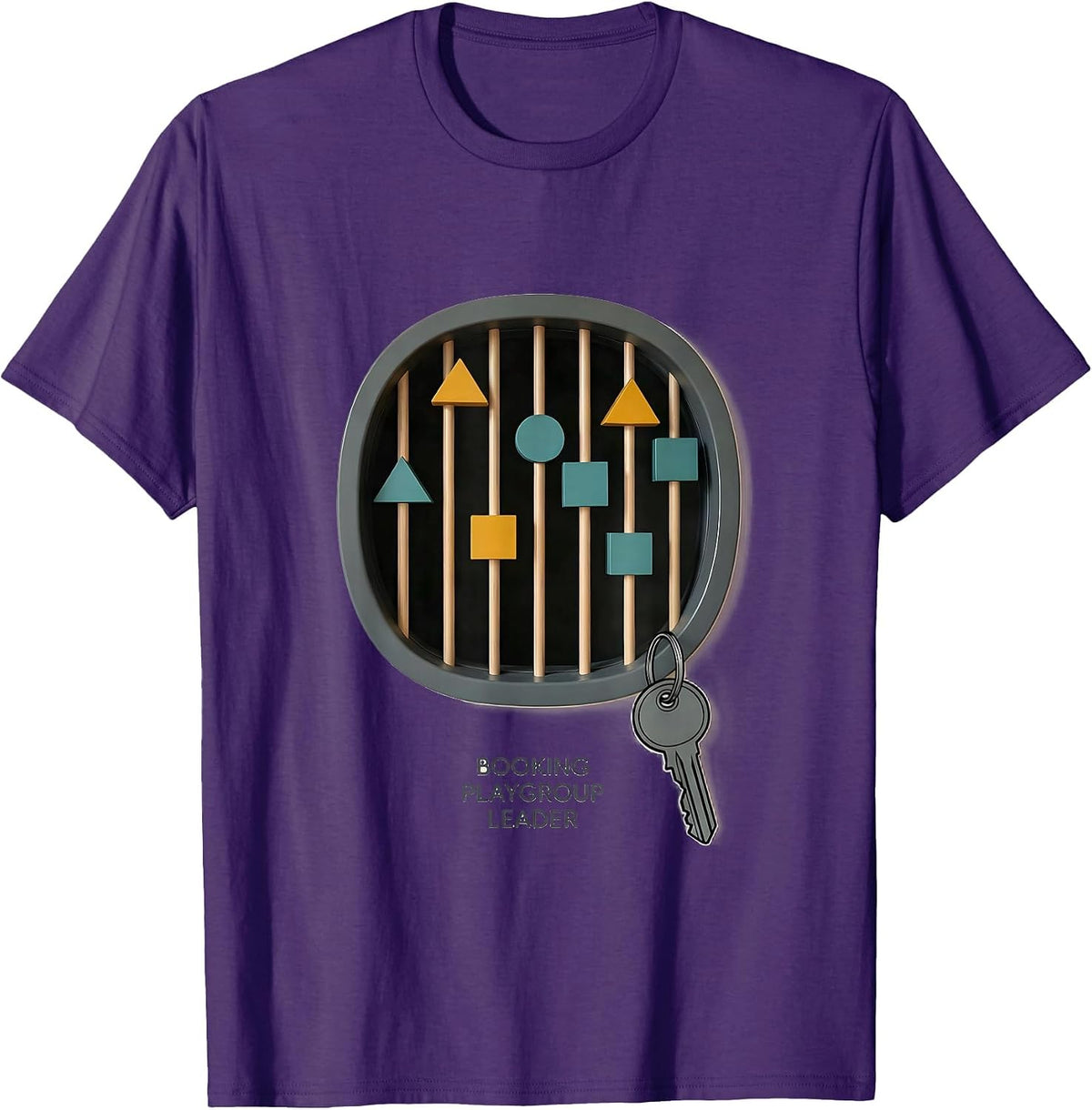 Booking Playgroup Leader Funny Police Officer Gift Law T-Shirt - Purple