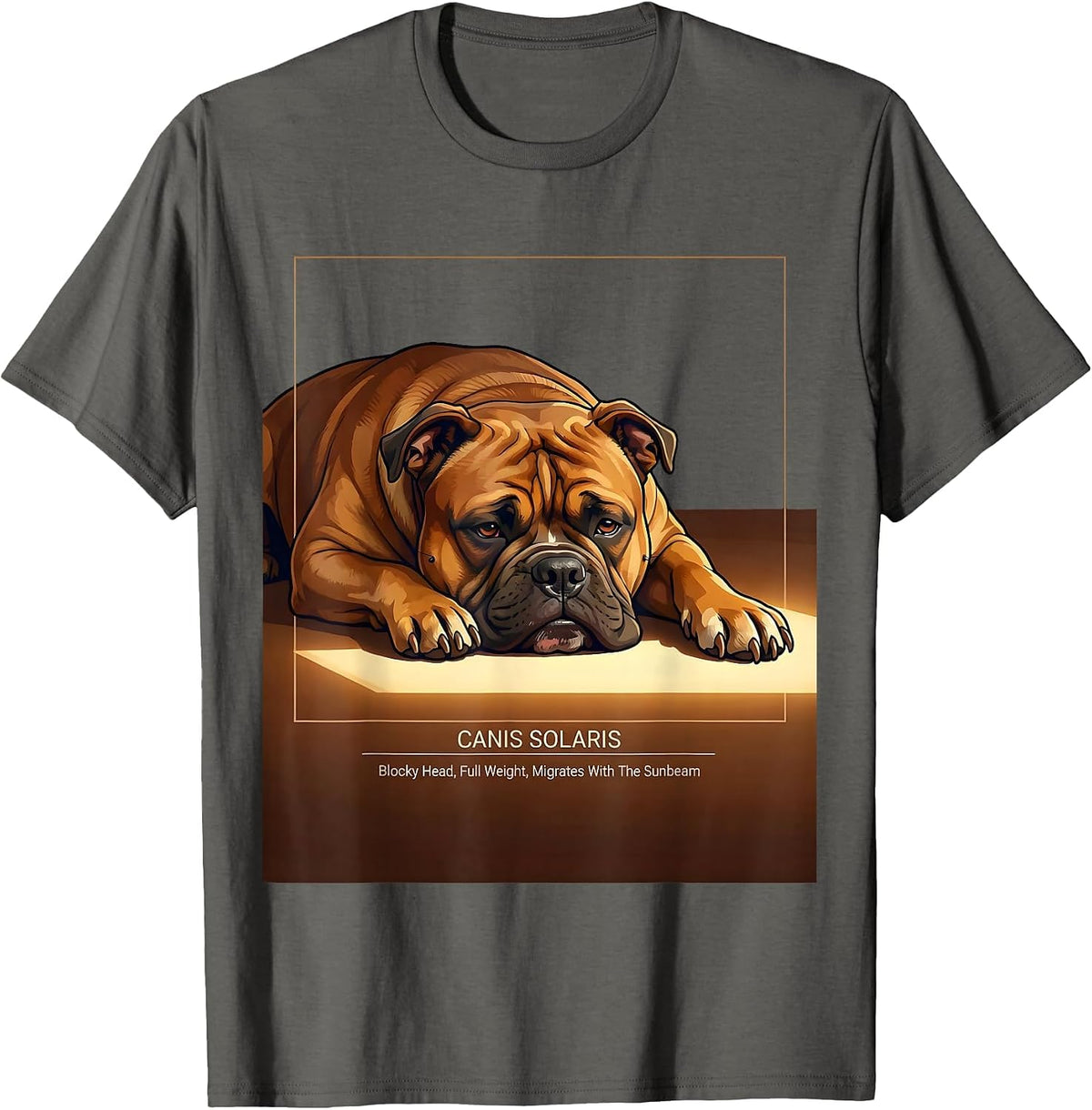 Canis Solaris Pit Bull Dog Mom Humor T-Shirt - Asphalt Grey
