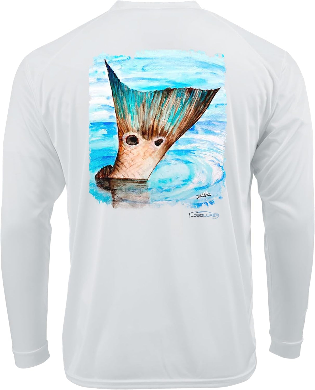 Lobo Lures Fishing Performance T-Shirt UPF 50+ Drifit - Redfish Tail