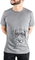 Aviator Ronan the Rhodesian Ridgeback Triblend T-Shirt - Unisex Grey Crew Neck