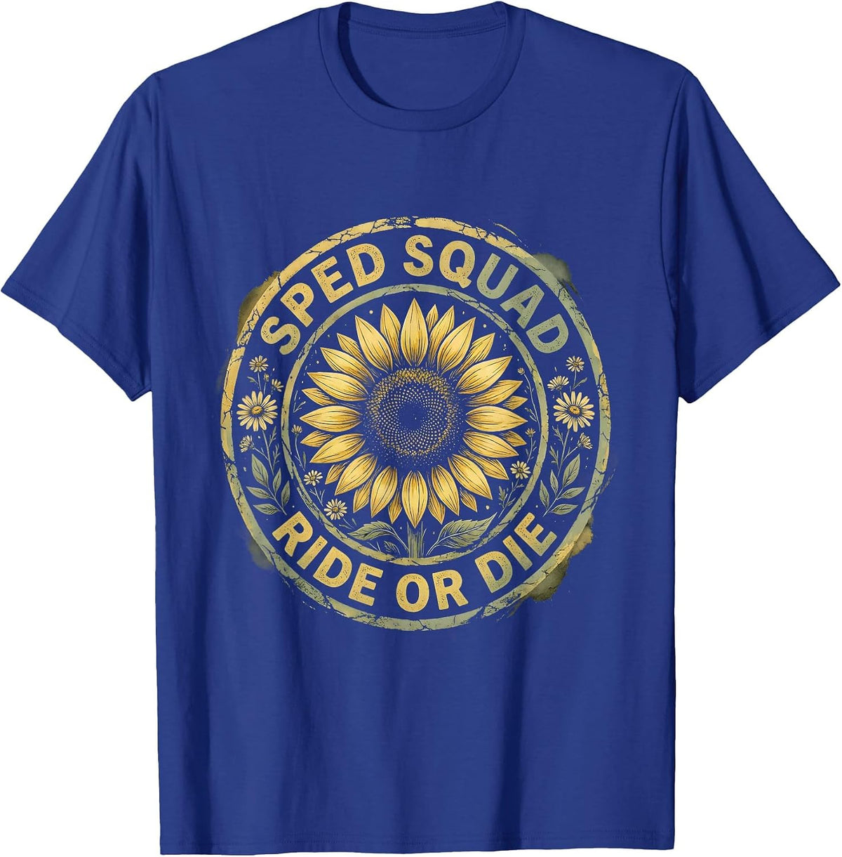 Men's Sped Squad Ride Or Die Special Ed Teacher T-Shirt - Royal Blue