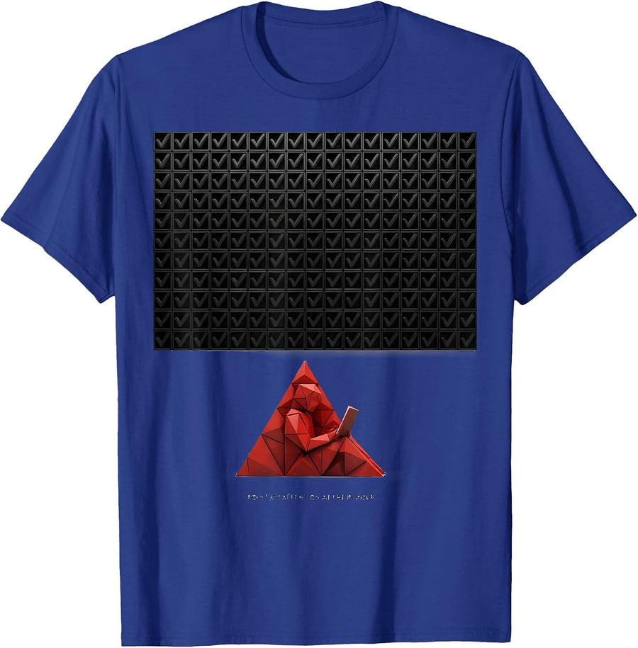 I Point My Attention At The Reader Geometric Dyslexia T-Shirt - Royal Blue