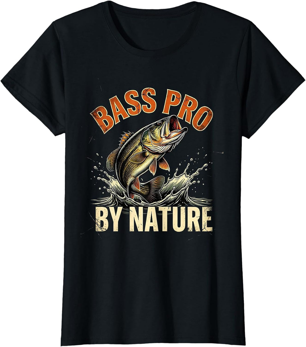 Bass Pro By Nature Fishing Design for Men T-Shirt - Black
