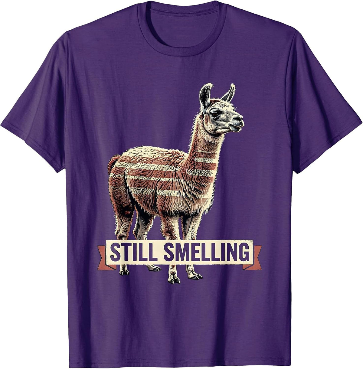 Still Smelling Funny Llama Alpaca Pun Humor Novelty Gift T-Shirt - Purple