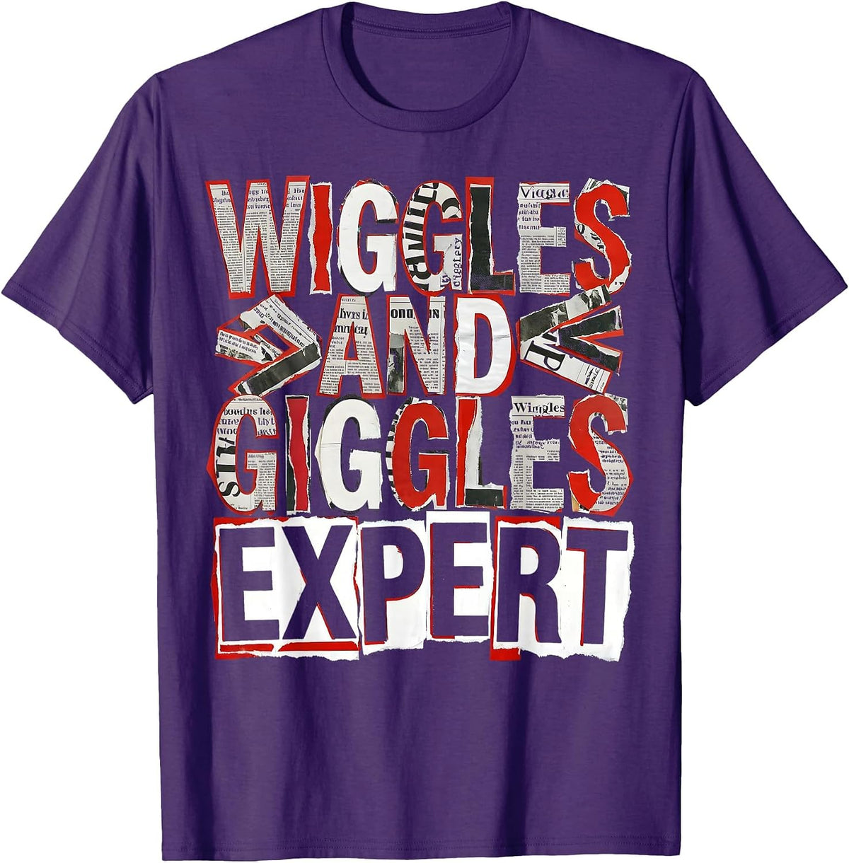 Wiggles and Giggles Expert Daycare Teacher T-Shirt - Purple