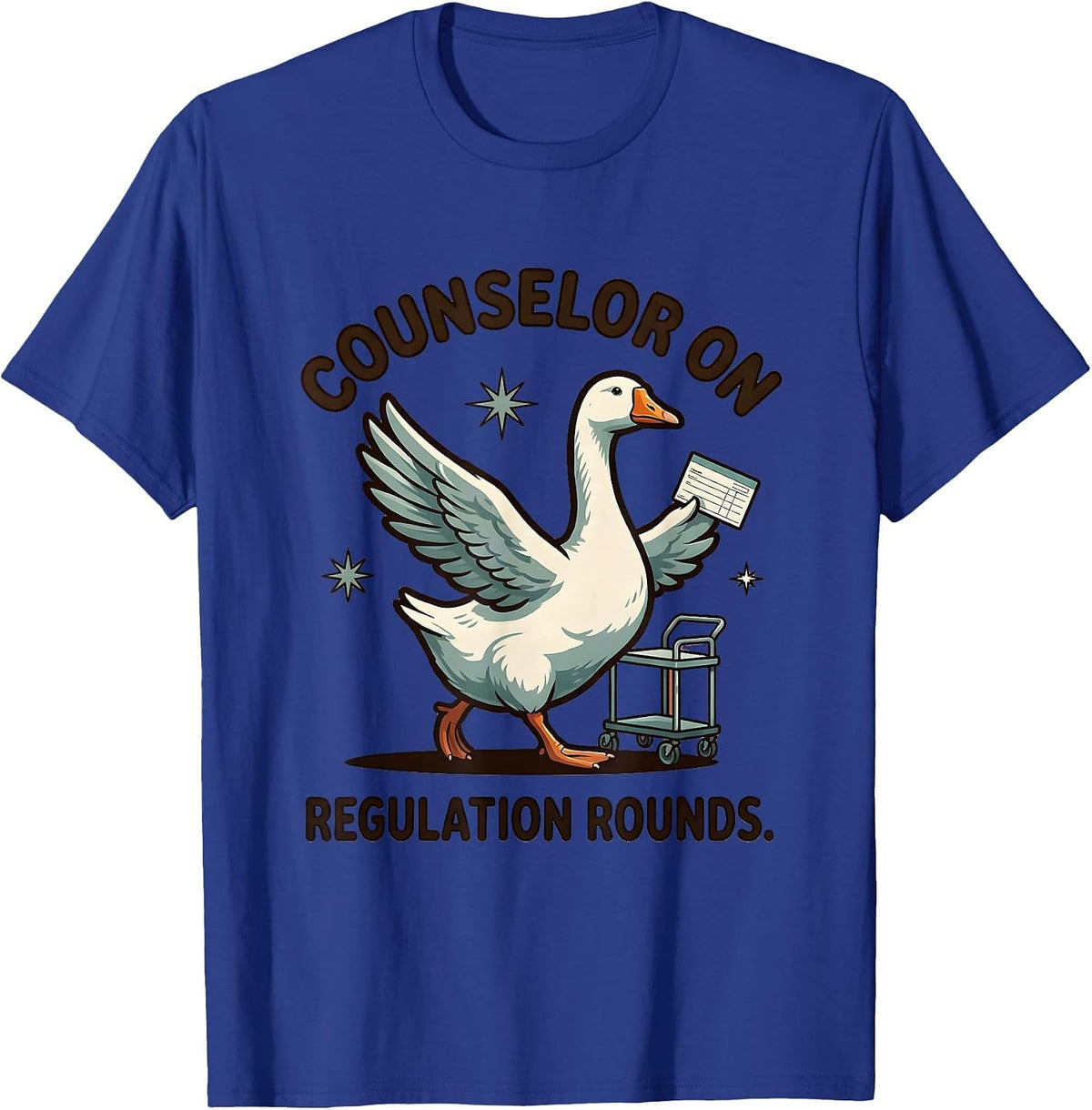 Counselor On Regulation Rounds Funny Mental Health Counselor T-Shirt - Royal Blue
