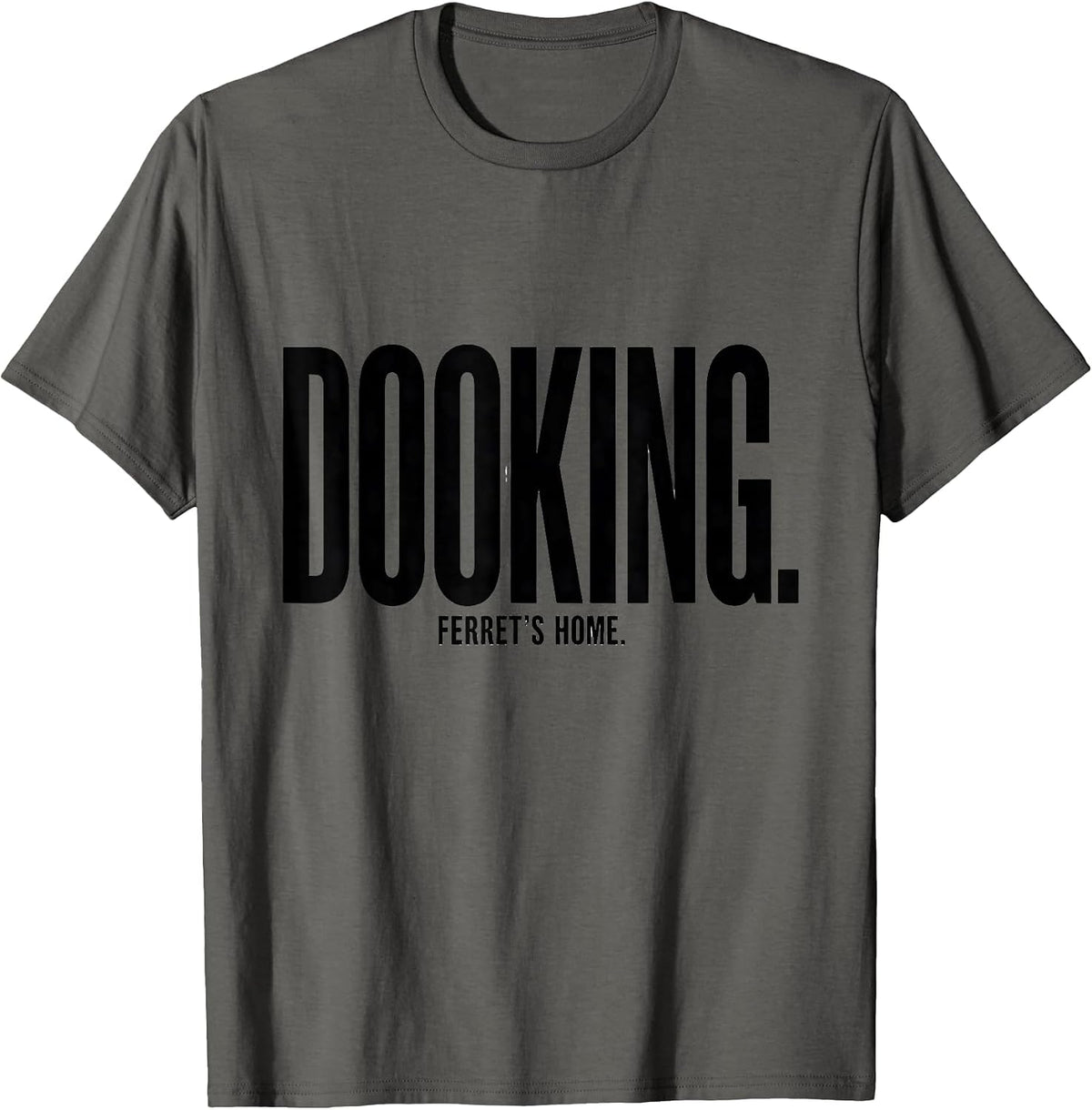Men's Dooking Ferret's Home Funny Ferret Lover Gift Christmas T-Shirt - Asphalt Grey